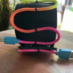 Leather cuff with USB cord